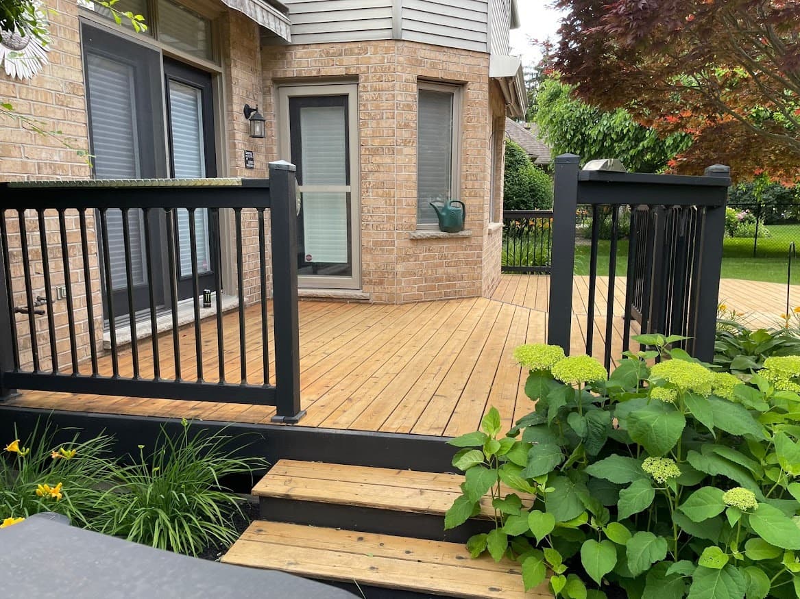 Deck after professional washing and restoration prep by Deck Medic