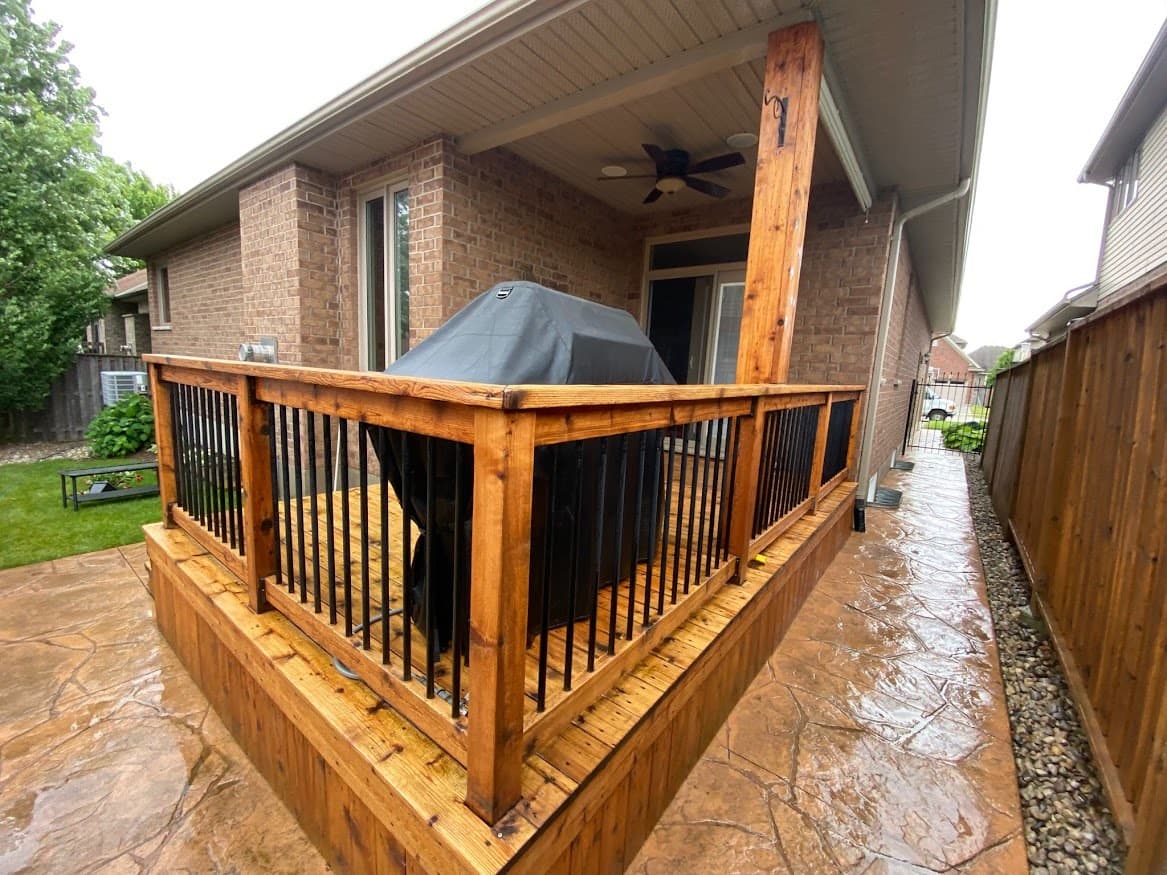 Deck after professional deep cleaning by Deck Medic, Toronto ON