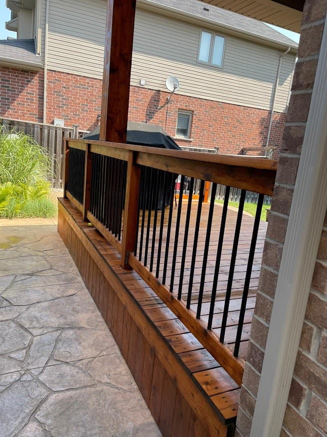 Cedar fence after professional staining by Deck Medic in Toronto